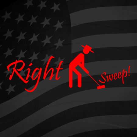 Right Sweep Iron on Decal